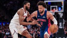 Cunningham's 42 points, 13 assists lead Pistons to a 126-111 win over the Knicks
