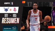 En un partido ajustado, los Rockets vencieron 105-101 a los Hornets