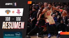 En un partido ajustado, los Knicks vencieron 108-106 a los Rockets