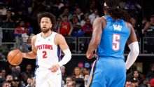 Duren, Cunningham lead Pistons past short-handed Thunder, 124-116