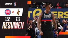 ¡Detroit luchó, llevó a OT el duelo ante los Cavs y venció por 122 a 119!