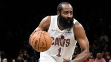 Harden scores 22 points with broken thumb, leads Cavaliers over the Nets 106-102