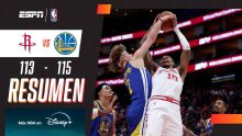 Golden State le ganó a Houston en tiempo extra