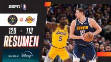 Jokic brilló y los Nuggets vencieron a los Lakers