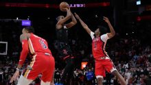 Rockets outlast Pelicans 107-105 to move into 3rd place in West