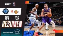 Con un Doncic brillante y un game winner de Kennard, los Lakers le ganaron a Orlando