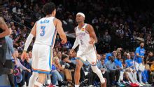 Thunder beat short-handed 76ers 123-103 for 12th straight win