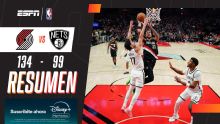 Toumani Camara la rompió en la paliza de los Blazers sobre los Nets