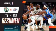 Los Celtics vencieron 119-109 a Oklahoma City Thunder