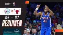 Aplastante triunfo de los 76ers ante los Bulls por 157-137