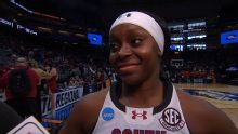 Raven Johnson discusses root of her confidence after Gamecock's win