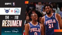 ¡Triunfazo 118-114 de 76ers ante Hornets!