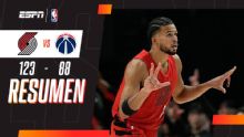 Paliza: Portland triunfó por 123 a 88 contra los Wizards