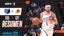 ¡Con el brillo de Booker, Phoenix superó a los Grizzlies en Memphis!