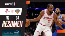 Kevin Durant comandó el triunfo de los Rockets ante los Knicks