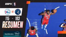 Los 76ers tuvieron un gran partido y vencieron 115-103 a los Timberwolves