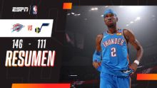 Paliza de Oklahoma, que se impuso 146 a 111 frente al Jazz