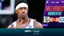 VJ Edgecombe faz 'jogo de gente grande', 76ers vencem os Celtics fora de casa e empatam série em 1 a 1