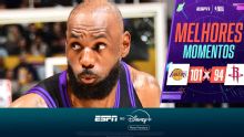 LeBron James flerta com triplo-duplo, Lakers superam os Rockets e abrem 2 a 0