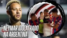Neymar retira chuteiras e presenteia jogador do San Lorenzo após partida pela Sul-Americana; VEJA