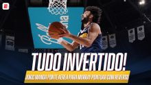 Do maior para o menor! Jokic manda ponte aérea para Murray, que finaliza num reverso; VEJA