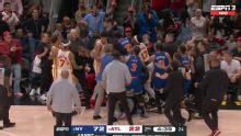 ¡Momento caliente en Hawks-Knicks!