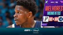 Edwards frustra recorde de Wembanyama, e Timberwolves vencem os Spurs fora de casa no Jogo 1