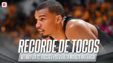 RECORDE! VEJA todos os 12 tocos de Wembanyama na derrota para os Timberwolves