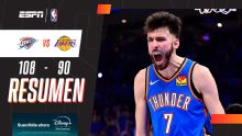 OKC se llevó el primer partido de la serie, venció 108-90 a los Lakers