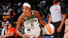 Lexie Brown hits 5 3-pointers and scores 17 as the Storm beat the Sun 89-82