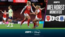 Blackstenius marca no fim e garante vitória do Arsenal contra o Everton na Women's Super League; melhores momentos