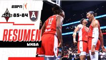 Las Aces sobreviven a la remontada del Dream y ganan 85-84 con canasta decisiva de Chelsea Gray