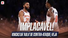 Aula de contra-ataque! Anunoby dá passe absurdo, e Bridges crava contra os Cavs; VEJA