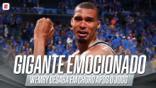 Soltou o choro! Wembanyama vai às lágrimas ao confirmar a classificação dos Spurs nas NBA; VEJA