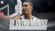 Imparável! VEJA os principais lances de Wembanyama nas finais da Conferência Oeste