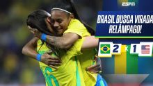 Brasil toma susto com gol no início, mas vira e vence os Estados Unidos em importante teste de olho na Copa do Mundo Feminina