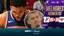 Towns, Bridges e Brunson dão show, Knicks aproveitam falha dos Spurs no fim e vencem Jogo 2 das Finais da NBA; VEJA