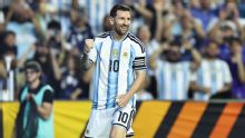 Lionel Messi doubles Argentina's lead from the penalty spot
