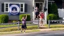 POV: Scottish World Cup fans move in across the street