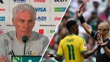South Africa manager Broos criticises 'soft' red card in opening game