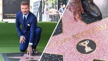 Beckham receives his star on the Hollywood Walk of Fame