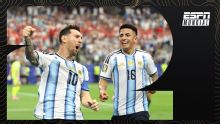 Messi y el primer gol: "Fue espectacular el pase de Medina, Thiago cómo la lee y me quedó"