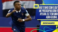 Mbappé egoísta? Deschamps rasga elogios ao jogador e diz que camisa 10 'é um exemplo': 'É capitão dentro e fora de campo'