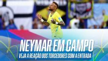 Torcedores brasileiros comemoram entrada de Neymar contra a Escócia; VEJA