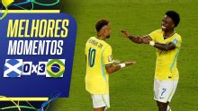 Vinicius Jr. brinda volta de Neymar com atuação de craque, Brasil bate Escócia e vai embalado à fase final da Copa