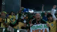 Fans in Rio celebrate Vinícius Jr.'s early goal vs. Scotland