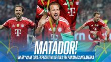 Relembre quando Harry Kane, destaque da Inglaterra, fez hat-trick na final da Copa da Alemanha e deu título ao Bayern de Munique