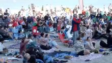 USMNT fans celebrate early goal on Santa Cruz beach