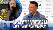 Jornalista com o maior número de coberturas de Copas é aplaudido após fazer pergunta e 'arrancar' resposta sobre Messi de Scaloni; VEJA