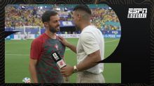 Falcao se encontró con Bernardo Silva en la previa de Colombia-Portugal